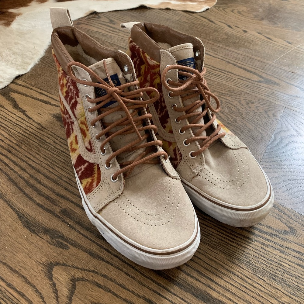 Pendleton wool by Vans high top sneakers